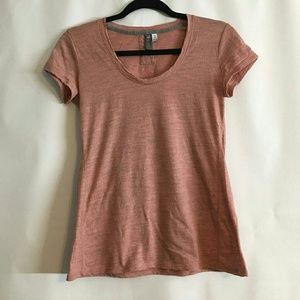 Ibex womans XS pink 100% wool top